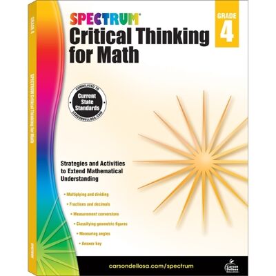 Spectrum Critical Thinking for Math, Grade 4 - Publicité Spectrum Critical Thinking for Math, Grade 4 - Publicité