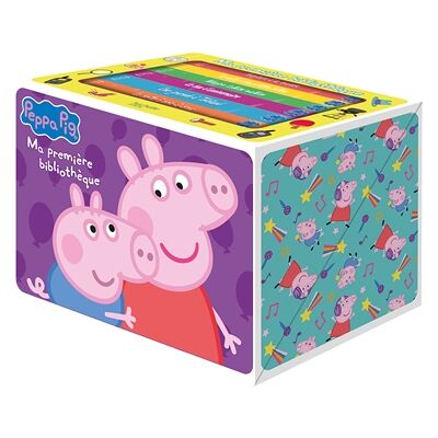 Groupe Hasbro France Peppa Pig - Ma première bibliothèque (édition 2024) - Ma première bibliothèque 6 livres - Publicité Groupe Hasbro France Peppa Pig - Ma première bibliothèque (édition 2024) - Ma première bibliothèque 6 livres - Publicité