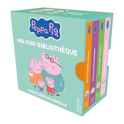 Hasbro Peppa Pig - Ma mini bibliothèque - Aventures en famille - Publicité Hasbro Peppa Pig - Ma mini bibliothèque - Aventures en famille - Publicité