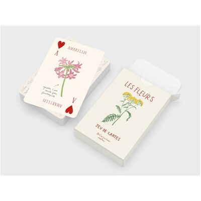Zoé de Las Cases Jeu de 52 cartes Fleurs - Publicité Zoé de Las Cases Jeu de 52 cartes Fleurs - Publicité