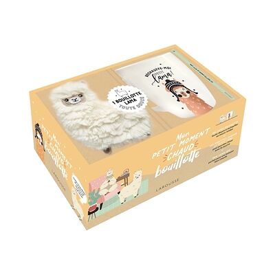Coffret Mon petit moment chaud bouillotte Lama - Publicité Coffret Mon petit moment chaud bouillotte Lama - Publicité