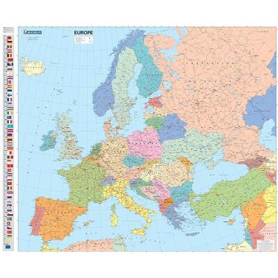 Europe Political - Michelin rolled & tubed wall map Encapsulated - Publicité Europe Political - Michelin rolled & tubed wall map Encapsulated - Publicité