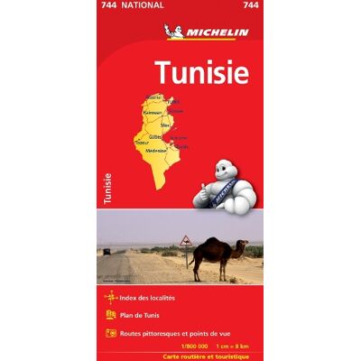 Tunisia - Michelin National Map 744 - Publicité Tunisia - Michelin National Map 744 - Publicité