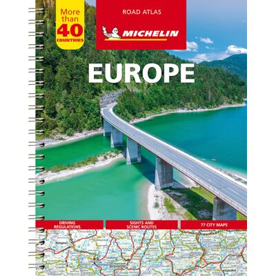 Michelin Straßenatlas Europa mit Spiralbindung. Michelin Atlas routier Europe - Publicité Michelin Straßenatlas Europa mit Spiralbindung. Michelin Atlas routier Europe - Publicité