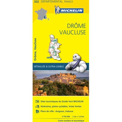 Drome vaucluse michelin local map 332 - Publicité Drome vaucluse michelin local map 332 - Publicité