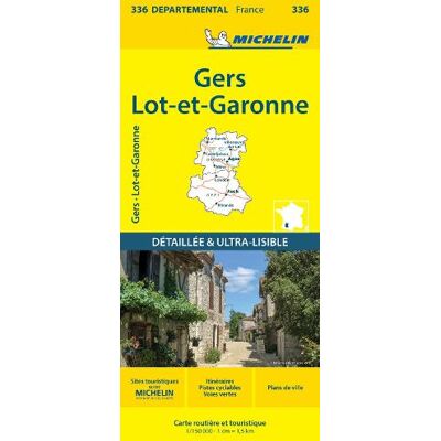 Michelin, MICHELIN Gers Lot-et-Garonne - Michelin Local Map 336 - Publicité Michelin, MICHELIN Gers Lot-et-Garonne - Michelin Local Map 336 - Publicité