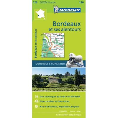 MICHELIN Bordeaux & surrounding areas - Zoom Map 126 - Publicité MICHELIN Bordeaux & surrounding areas - Zoom Map 126 - Publicité