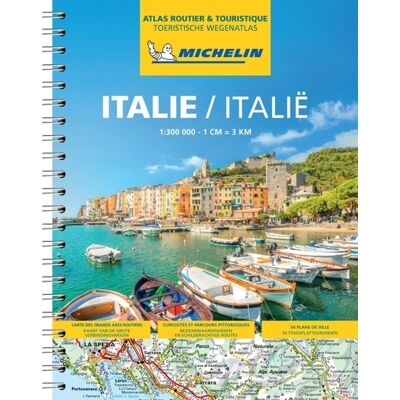 Manufacture française des pneumatiques Michelin Italie : 1:300.000 : atlas routier et touristique. Italia : 1:300.000 : atlante stradale e turistico. Italia : 1:300.000 : tourist and motoring atlas - Publicité Manufacture française des pneumatiques Michelin Italie : 1:300.000 : atlas routier et touristique. Italia : 1:300.000 : atlante stradale e turistico. Italia : 1:300.000 : tourist and motoring atlas - Publicité