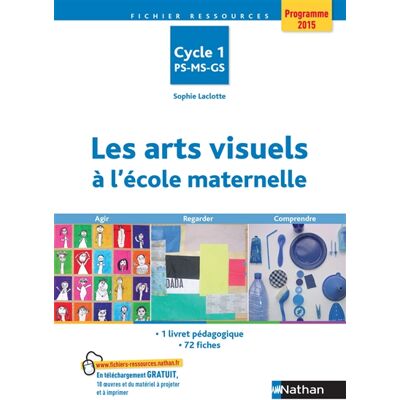Sophie Laclotte Les arts visuels à l'école maternelle : cycle 1, PS, MS, GS : 1 livret pédagogique, 72 fiches - Publicité Sophie Laclotte Les arts visuels à l'école maternelle : cycle 1, PS, MS, GS : 1 livret pédagogique, 72 fiches - Publicité