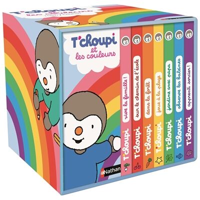 Thierry Courtin Ma petite bibliothèque - T'choupi et les couleurs - Publicité Thierry Courtin Ma petite bibliothèque - T'choupi et les couleurs - Publicité
