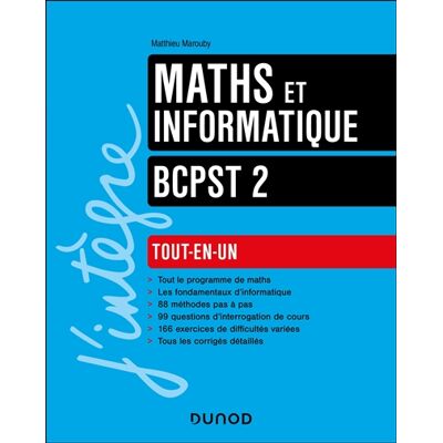 Matthieu Marouby Maths et informatique tout-en-un BCPST 2e année - Publicité Matthieu Marouby Maths et informatique tout-en-un BCPST 2e année - Publicité