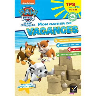 Nickelodeon Cahier de vacances 2026 - Pat'Patrouille - TPS vers la PS 2/3 ans - Publicité Nickelodeon Cahier de vacances 2026 - Pat'Patrouille - TPS vers la PS 2/3 ans - Publicité