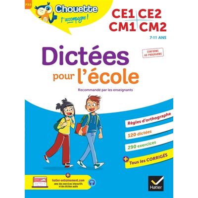 Sophie Valle Chouette - Dictées pour l'école CE1/CE2/CM1/CM2 - cahier d'entraînement recommandé par les enseignants - Publicité Sophie Valle Chouette - Dictées pour l'école CE1/CE2/CM1/CM2 - cahier d'entraînement recommandé par les enseignants - Publicité