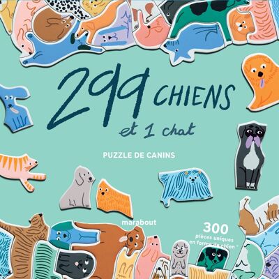 Léa Maupetit 299 chiens et 1 chat : puzzle de canins - Publicité Léa Maupetit 299 chiens et 1 chat : puzzle de canins - Publicité