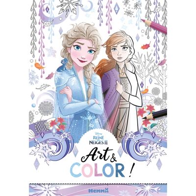 Collectif Disney La Reine des Neiges 2 : Art & Color ! (Elsa et Anna fond hiver) - Publicité Collectif Disney La Reine des Neiges 2 : Art & Color ! (Elsa et Anna fond hiver) - Publicité