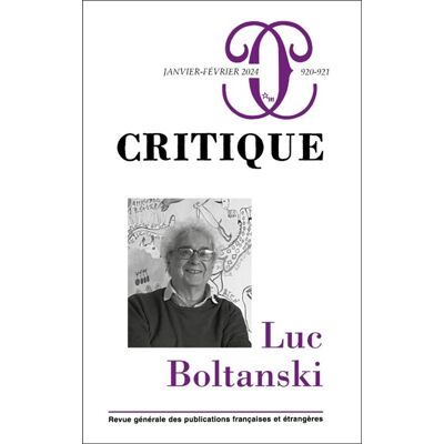 collectif Critique, n° 920-921. Luc Boltanski - Publicité collectif Critique, n° 920-921. Luc Boltanski - Publicité