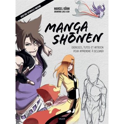 Marcel Kühn Manga shônen : exercices, tutos et artbook pour apprendre à dessiner - Publicité Marcel Kühn Manga shônen : exercices, tutos et artbook pour apprendre à dessiner - Publicité