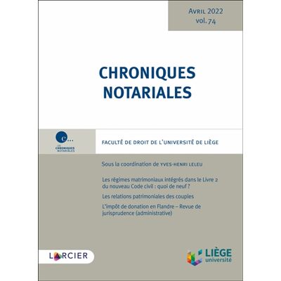 Chroniques notariales - Volume 74 - Publicité Chroniques notariales - Volume 74 - Publicité