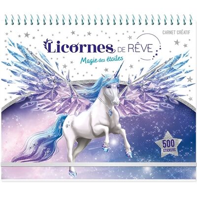 Christine Alcouffe Licornes de rêve - Carnet créatif - Magie des étoiles - Publicité Christine Alcouffe Licornes de rêve - Carnet créatif - Magie des étoiles - Publicité