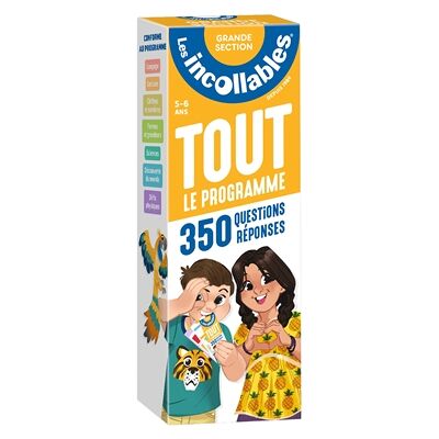 Les incollables - Tout le programme de la grande section - 5/6 ans - 350 question réponses pour réviser en 2 éventails - Publicité Les incollables - Tout le programme de la grande section - 5/6 ans - 350 question réponses pour réviser en 2 éventails - Publicité