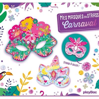 Mes masques en strass carnaval : plus de 400 strass à coller - Publicité Mes masques en strass carnaval : plus de 400 strass à coller - Publicité