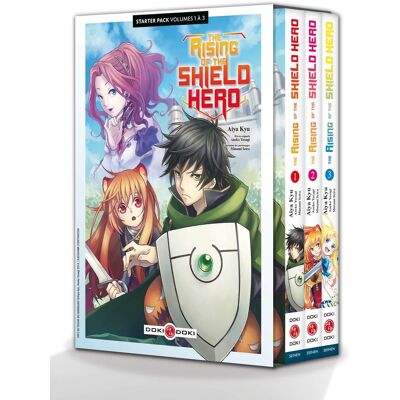 Kyû Aiya The rising of the shield hero : starter pack volumes 1 à 3 - Publicité Kyû Aiya The rising of the shield hero : starter pack volumes 1 à 3 - Publicité