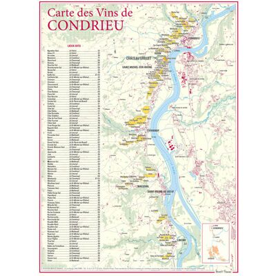 BENOIT FRANCE Carte des vins de condrieu - Publicité BENOIT FRANCE Carte des vins de condrieu - Publicité