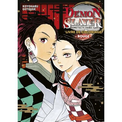 Demon slayer : Kimetsu no yaiba : livre de coloriage rouge - Publicité Demon slayer : Kimetsu no yaiba : livre de coloriage rouge - Publicité