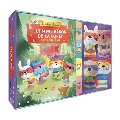 Bénédicte Rivière Coffret marionnettes à doigts - Les mini-héros de la forêt - Publicité Bénédicte Rivière Coffret marionnettes à doigts - Les mini-héros de la forêt - Publicité