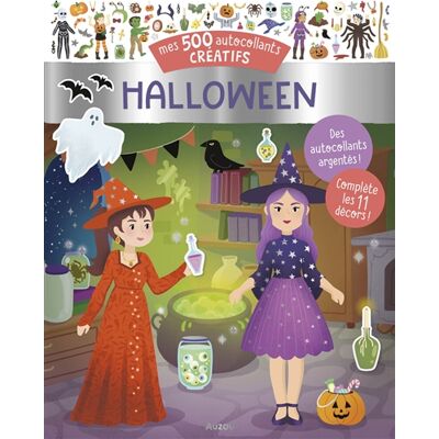 Halloween : mes 500 autocollants créatifs : des autocollants argentés ! Complète les 11 décors ! - Publicité Halloween : mes 500 autocollants créatifs : des autocollants argentés ! Complète les 11 décors ! - Publicité