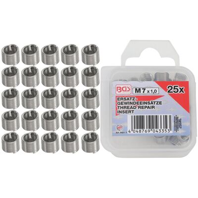 Inserts taraudés BGS M7 x 1,0 mm 25 pièces - Publicité Inserts taraudés BGS M7 x 1,0 mm 25 pièces - Publicité