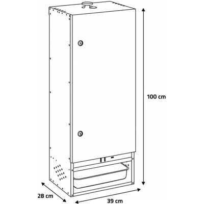 Fumoir Peetz F100 en acier aluminisé avec porte H 100 - Publicité Fumoir Peetz F100 en acier aluminisé avec porte H 100 - Publicité