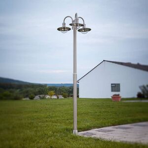 Lindby lampadaire d'extérieur Damion, 200 cm, 3 lampes, E27, IP44