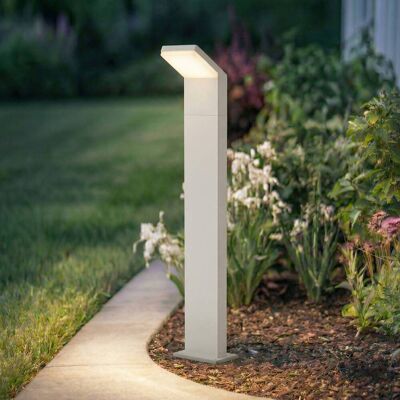 Borne lumineuse extérieur Yolena Arcchio, blanc, Aluminium, Moderne, Eclairage Exterieur LED - Publicité Borne lumineuse extérieur Yolena Arcchio, blanc, Aluminium, Moderne, Eclairage Exterieur LED - Publicité