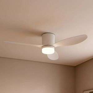 Lucande - Ventilateur de plafond avec lampe 'Kayu' Blanc - Publicité Lucande - Ventilateur de plafond avec lampe 'Kayu' Blanc - Publicité