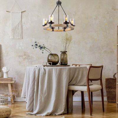 Globo Suspension luminaire en bois Lila, dimmable, bois foncé, Salon / Salle à manger, Bois, Maison de campagne / Rustique, Suspension - Publicité Globo Suspension luminaire en bois Lila, dimmable, bois foncé, Salon / Salle à manger, Bois, Maison de campagne / Rustique, Suspension - Publicité