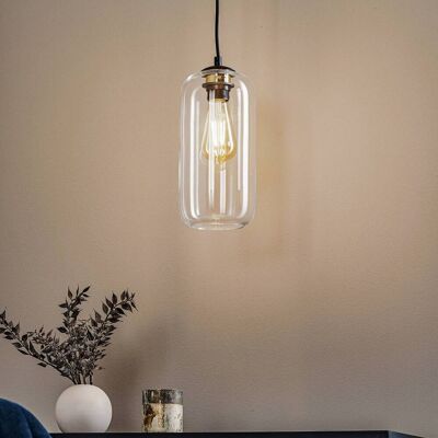 Lampe suspendue Kaja d'Euluna - Écran en verre long - Publicité Lampe suspendue Kaja d'Euluna - Écran en verre long - Publicité