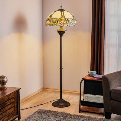Clayre&Eef Lampadaire Tiffany EMILY, multicolore, Salon / Salle à manger, Verre, Tiffany, Lampadaire - Publicité Clayre&Eef Lampadaire Tiffany EMILY, multicolore, Salon / Salle à manger, Verre, Tiffany, Lampadaire - Publicité