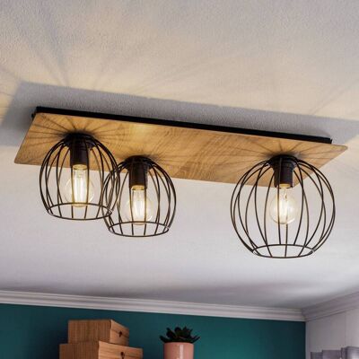 Euluna Malin Plafond - Couverture en Bois Angulaire - 3 Lumières - Publicité Euluna Malin Plafond - Couverture en Bois Angulaire - 3 Lumières - Publicité