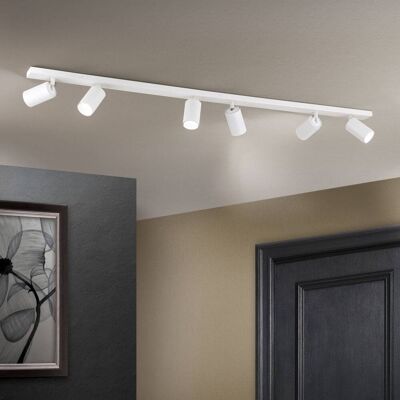 ORION Spot pour plafond Sean à 6 lampes, blanc Sean, dimmable, blanc, Salon / Salle à manger, Aluminium, Projecteur halogène - Publicité ORION Spot pour plafond Sean à 6 lampes, blanc Sean, dimmable, blanc, Salon / Salle à manger, Aluminium, Projecteur halogène - Publicité