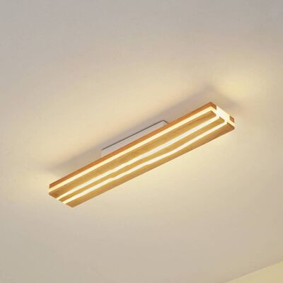 Lucande - Silja - Bois brun - 100 cm - LED plafonnier LED - Publicité Lucande - Silja - Bois brun - 100 cm - LED plafonnier LED - Publicité