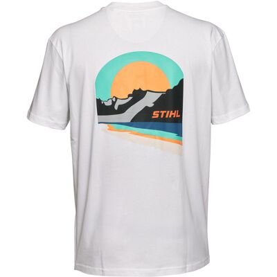 Stihl T-shirt SUNSET blanc Homme XXL - Publicité Stihl T-shirt SUNSET blanc Homme XXL - Publicité