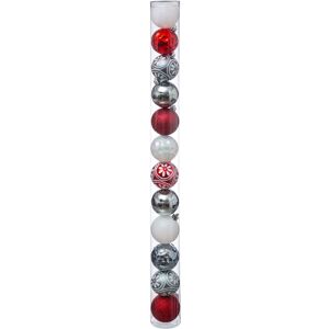 Atmosphera Kit de Décoration pour sapin de Noël - 12 Boules - Blanc, rouge et argenté - Publicité Atmosphera Kit de Décoration pour sapin de Noël - 12 Boules - Blanc, rouge et argenté - Publicité