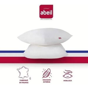 Ensemble de 2 Oreillers Douceur Abeil - 60 x 60 cm - Blanc - Publicité Ensemble de 2 Oreillers Douceur Abeil - 60 x 60 cm - Blanc - Publicité