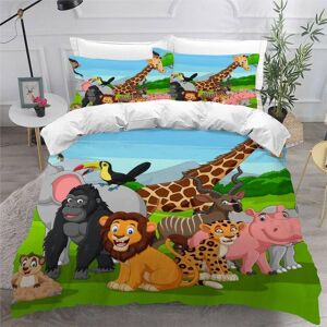 Kerota Housse De Couette Animaux Sauvages X Imprim¿¿ D Dessin Anim¿¿ De La Jungle Parure De Lit Personnes Hypoallergique Microfibre Literie Pi¿¿Ces Avec Ferme - Publicité Kerota Housse De Couette Animaux Sauvages X Imprim¿¿ D Dessin Anim¿¿ De La Jungle Parure De Lit Personnes Hypoallergique Microfibre Literie Pi¿¿Ces Avec Ferme - Publicité