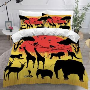 Kerota Housse De Couette Animaux Sauvages X Imprim¿¿ D Coucher De Soleil Nature Parure De Lit Personnes Hypoallergique Microfibre Literie Pi¿¿Ces Avec Fermet - Publicité Kerota Housse De Couette Animaux Sauvages X Imprim¿¿ D Coucher De Soleil Nature Parure De Lit Personnes Hypoallergique Microfibre Literie Pi¿¿Ces Avec Fermet - Publicité