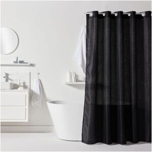 Rideau de douche tissu gaufré à crochets uni 180x200cm - Publicité Rideau de douche tissu gaufré à crochets uni 180x200cm - Publicité