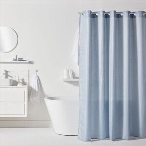 Rideau de douche tissu gaufré à crochets uni 180x200cm - Publicité Rideau de douche tissu gaufré à crochets uni 180x200cm - Publicité