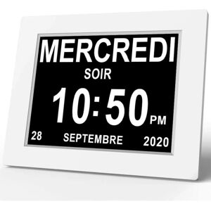 Cadre photo cadeau numérique 8 pouces LCD horloge machine calendrier réveil de médecine pour personnes âgées - Publicité Cadre photo cadeau numérique 8 pouces LCD horloge machine calendrier réveil de médecine pour personnes âgées - Publicité