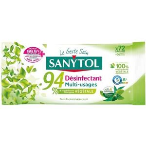 Sanytol Lingettes désinfectantes eucalyptus x72 - Publicité Sanytol Lingettes désinfectantes eucalyptus x72 - Publicité